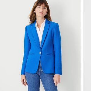 Ann Taylor Hutton Blazer Tweed NWT 6 “Intense Lapis”
